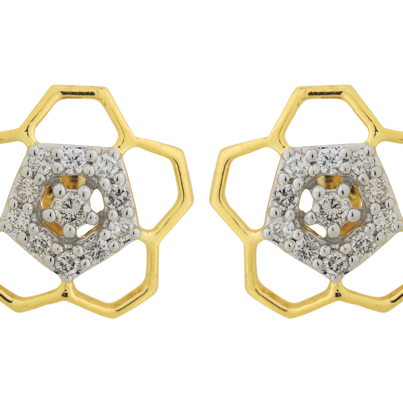 14K Hallmarked Gold | Natural Diamond Tops 4TPSJ031