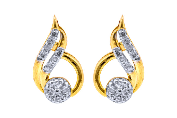 14K Hallmarked Gold | Natural Diamond Tops 4TPSJ087