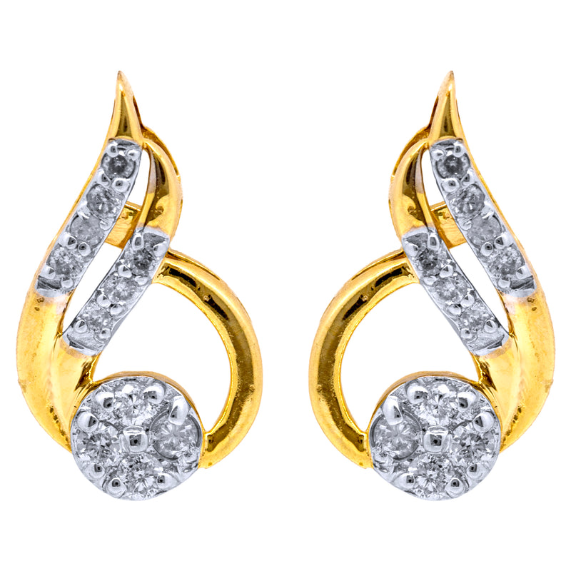 14K Hallmarked Gold | Natural Diamond Tops 4TPSJ087