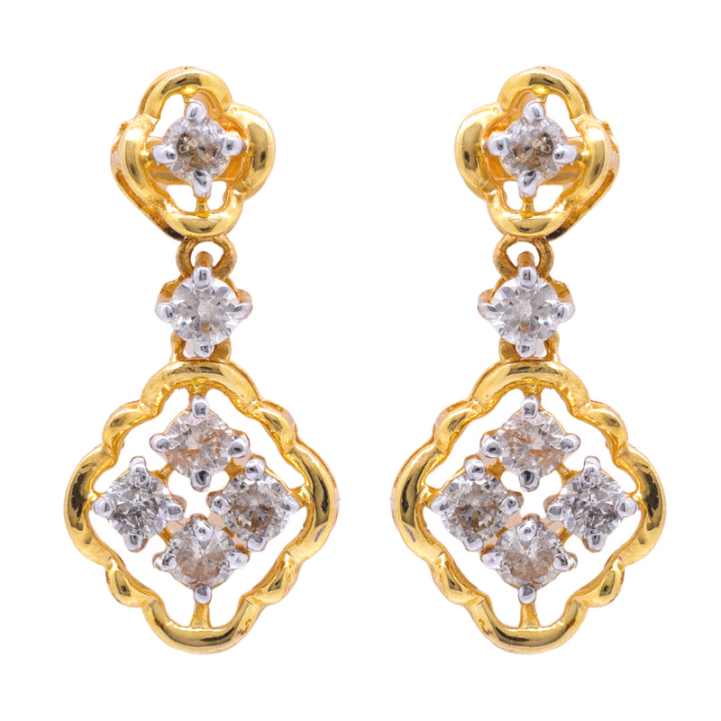 14K Hallmarked Gold | Natural Diamond Tops 4TPSJ094