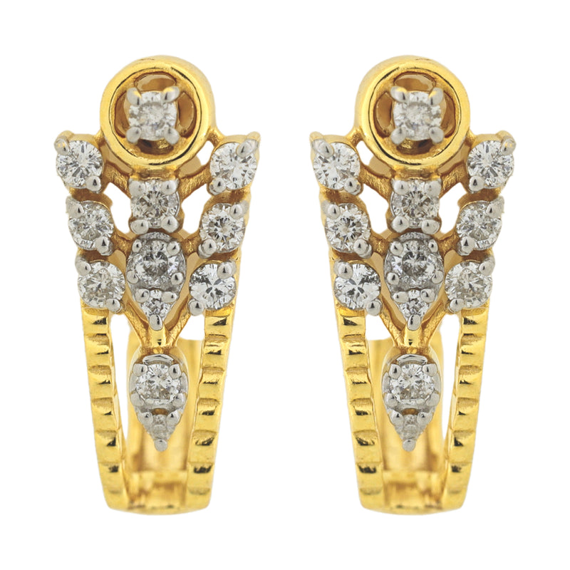 14K Hallmarked Gold | Natural Diamond Tops 4TPSJ114