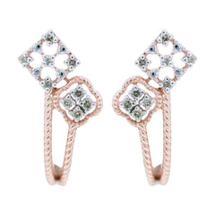 14K Hallmarked Gold | Natural Diamond Tops 4TPSJ198