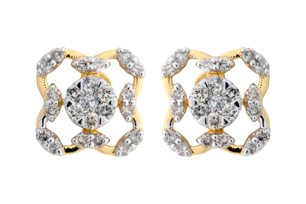 14K Hallmarked Gold | Natural Diamond Tops 4TPSJ252