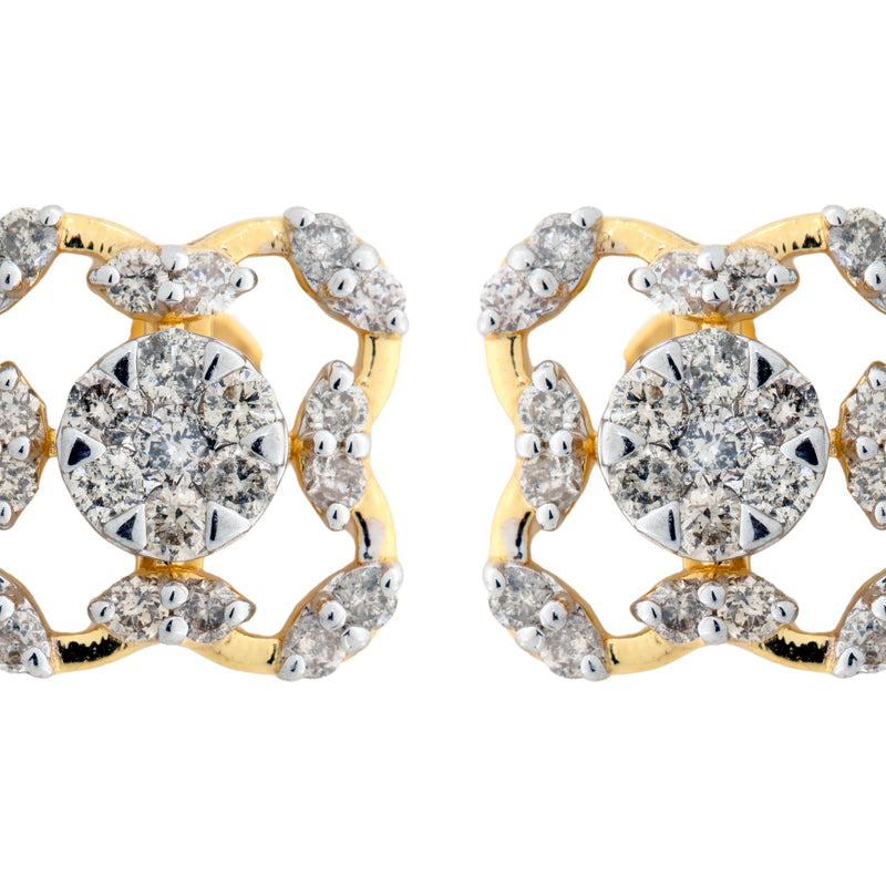 14K Hallmarked Gold | Natural Diamond Tops 4TPSJ252