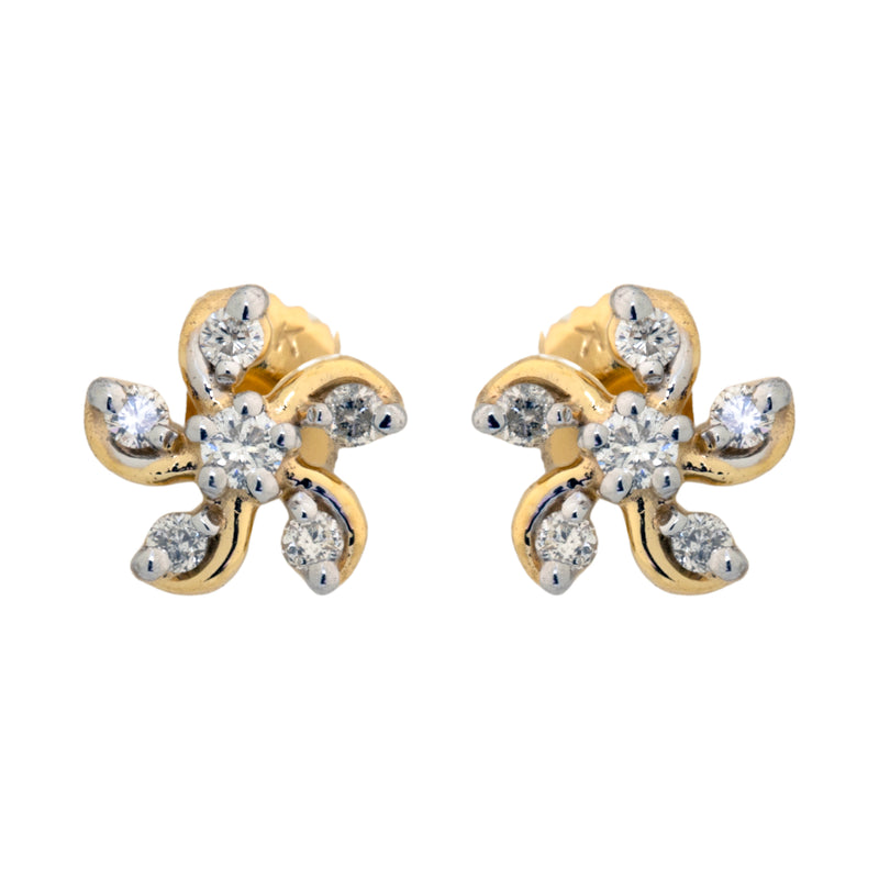 14K Hallmarked Gold | Natural Diamond Tops 4TPSJ271