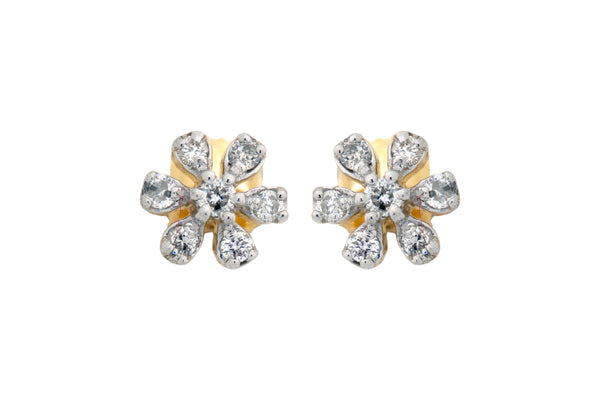 14K Hallmarked Gold | Natural Diamond Tops 4TPSJ285