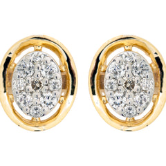 14K Hallmarked Gold | Natural Diamond Tops 4TPSJ294