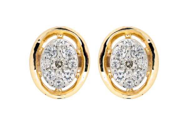 14K Hallmarked Gold | Natural Diamond Tops 4TPSJ294
