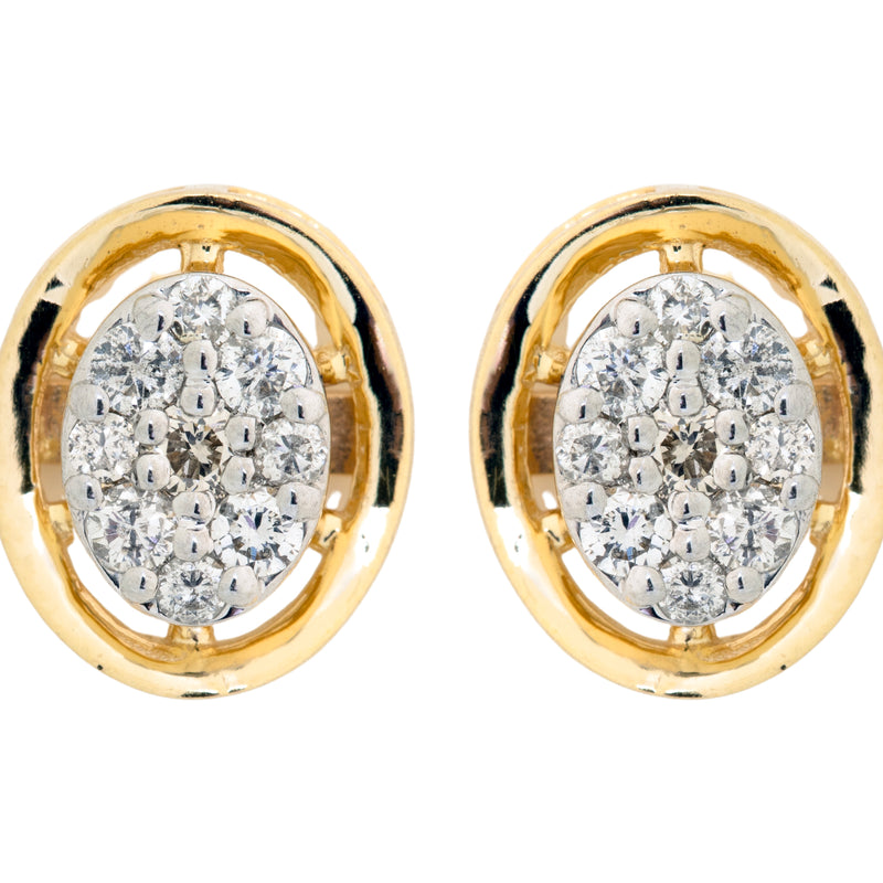 14K Hallmarked Gold | Natural Diamond Tops 4TPSJ294
