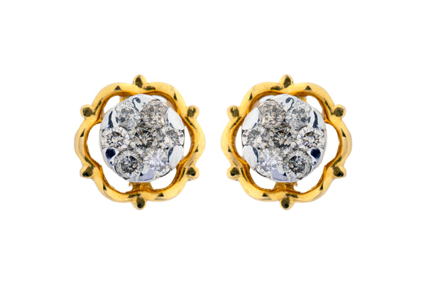 14K Hallmarked Gold | Natural Diamond Tops 4TPSJ312