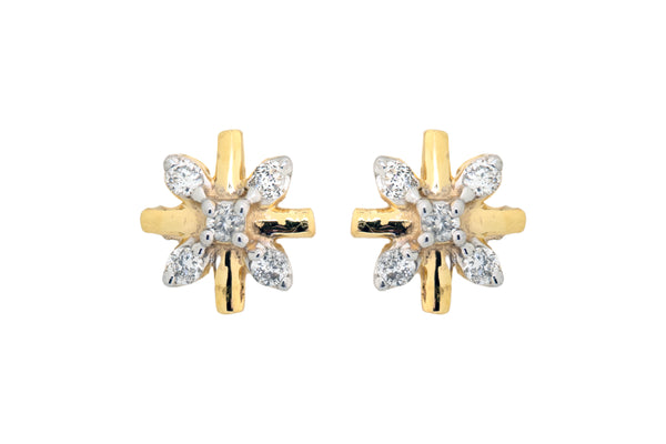 14K Hallmarked Gold | Natural Diamond Tops 4TPSJ388