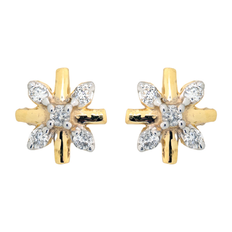 14K Hallmarked Gold | Natural Diamond Tops 4TPSJ388