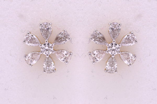 14K Hallmarked Gold | Lab Grown Diamond Tops 4TPSJ414