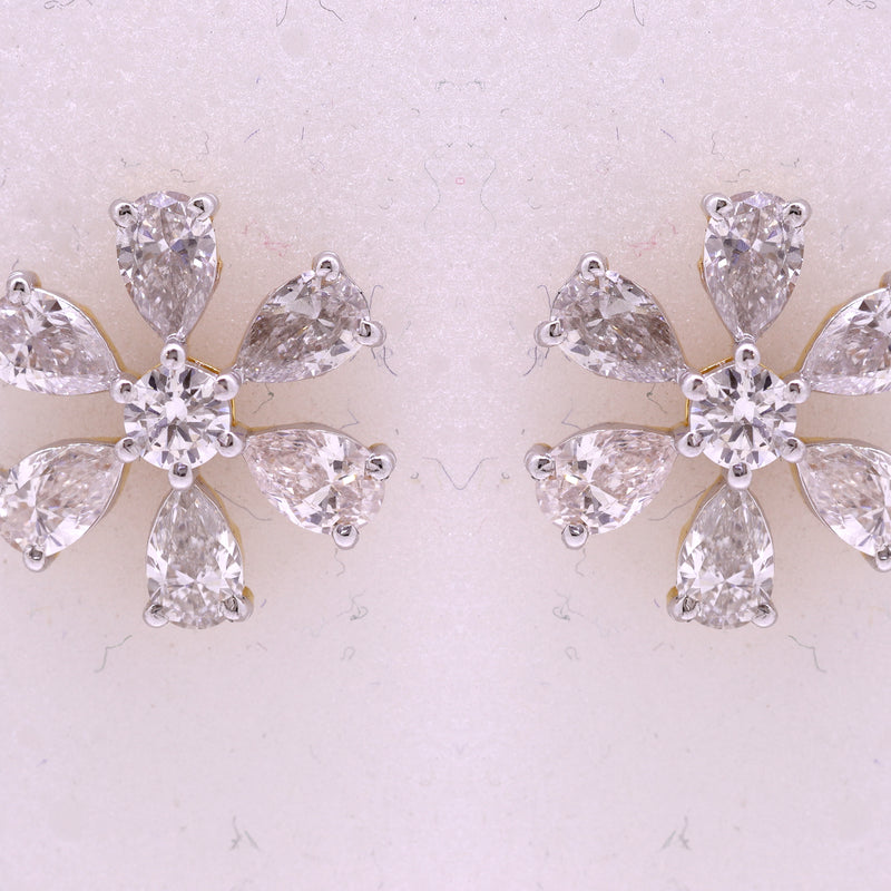 14K Hallmarked Gold | Lab Grown Diamond Tops 4TPSJ414