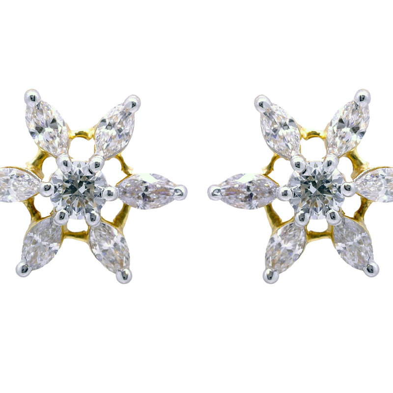 14K Hallmarked Gold | Lab Grown Diamond Tops 4TPSJ437