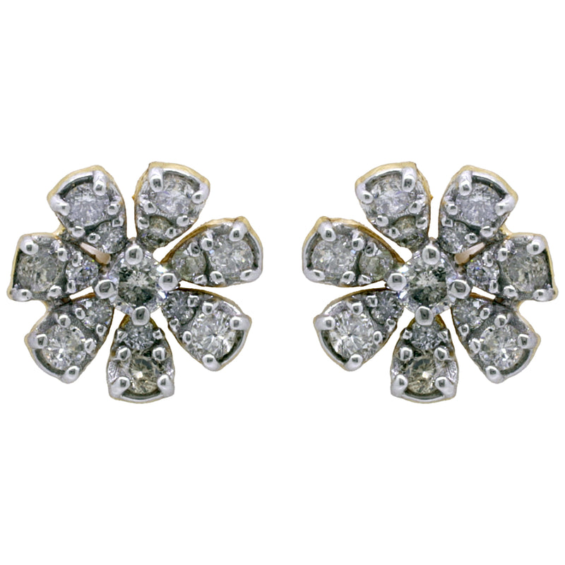 14K Hallmarked Gold | Natural Diamond Tops 4TPSJ449