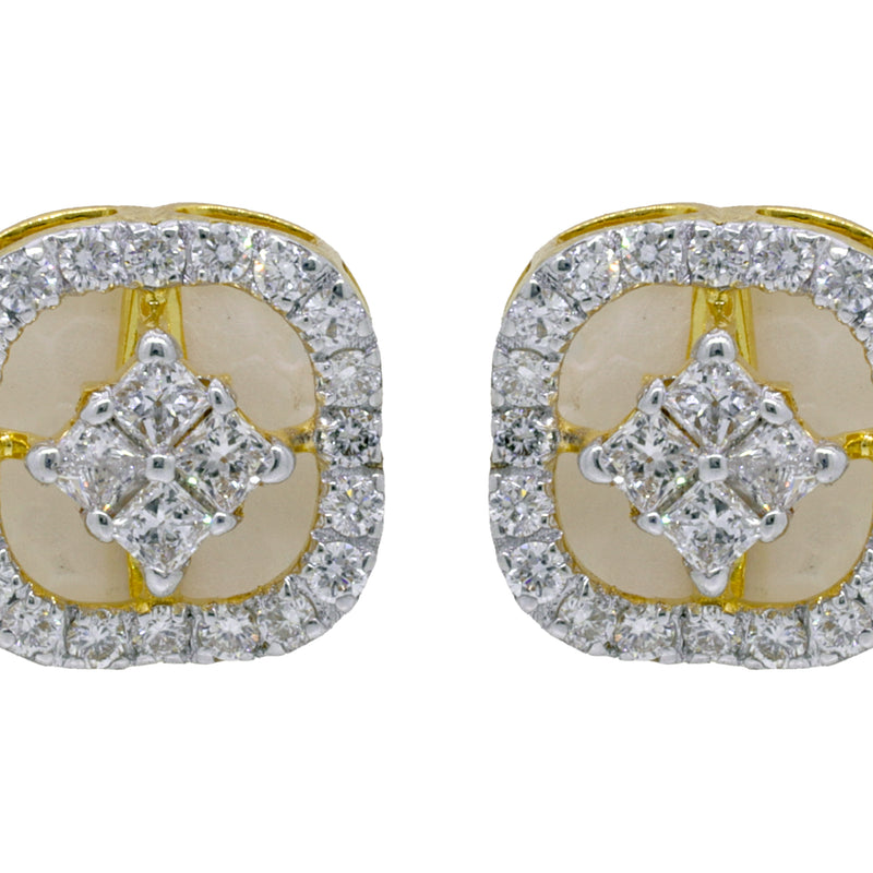 14K Hallmarked Gold | Lab Grown Diamond Tops 4TPSJ454