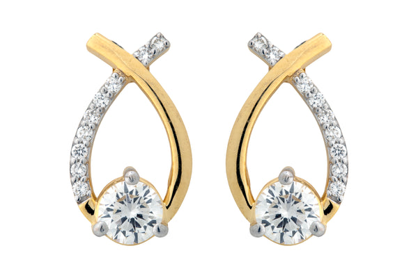 14K Hallmarked Gold | Lab Grown Diamond Tops 4TPSJ478