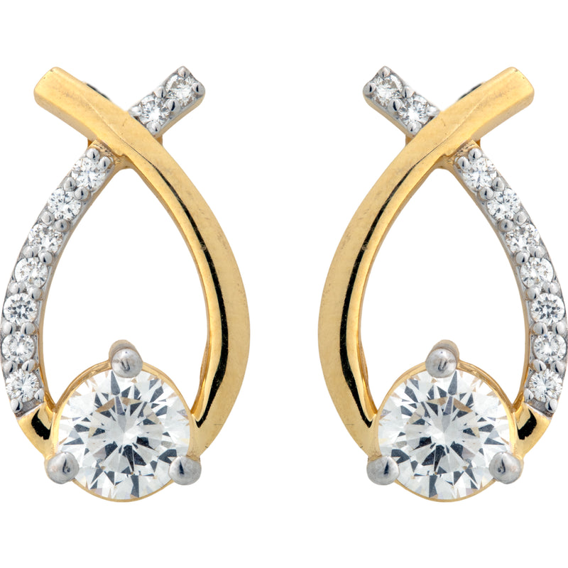14K Hallmarked Gold | Lab Grown Diamond Tops 4TPSJ478