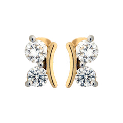 14K Hallmarked Gold | Lab Grown Diamond Tops 4TPSJ512