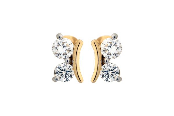 14K Hallmarked Gold | Lab Grown Diamond Tops 4TPSJ512