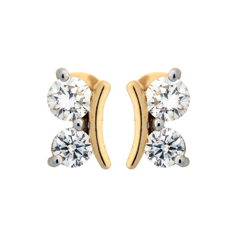 14K Hallmarked Gold | Lab Grown Diamond Tops 4TPSJ512