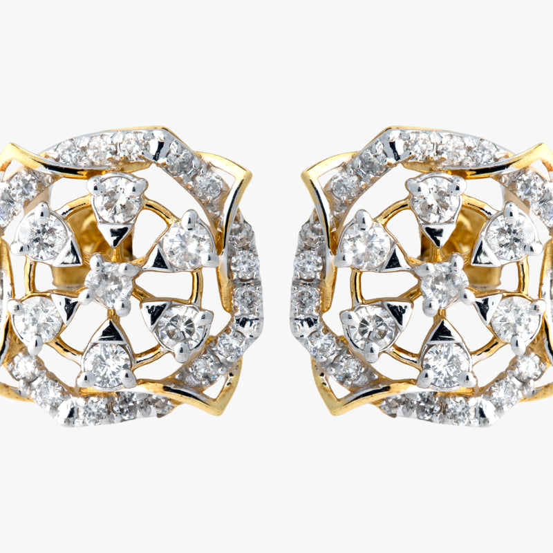 14K Hallmarked Gold | Natural Diamond Tops 4TPSJ516