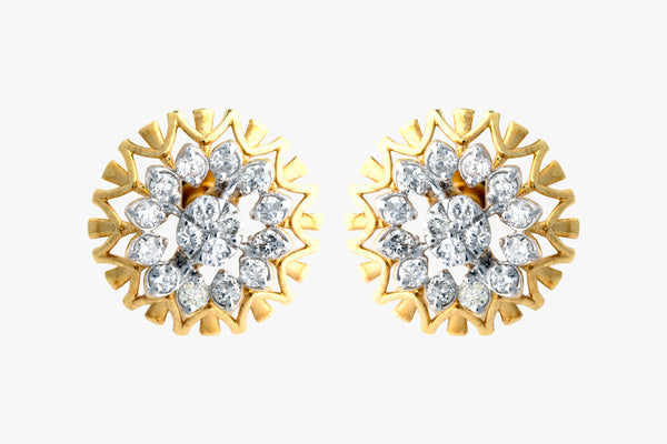 14K Hallmarked Gold | Natural Diamond Tops 4TPSJ517
