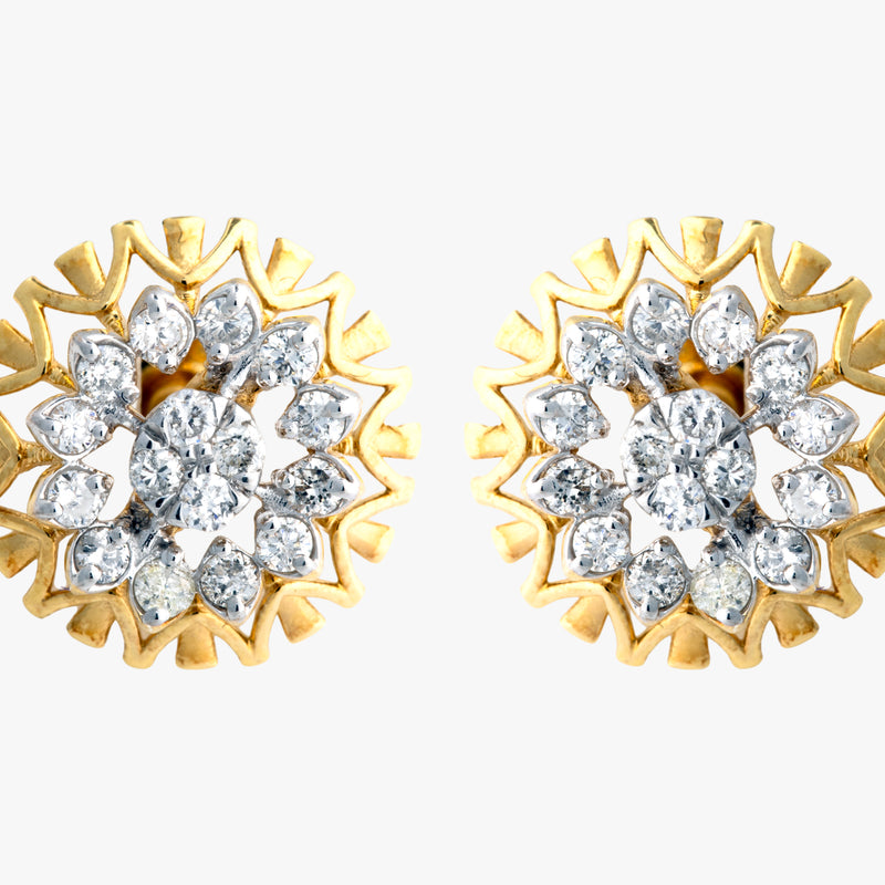 14K Hallmarked Gold | Natural Diamond Tops 4TPSJ517