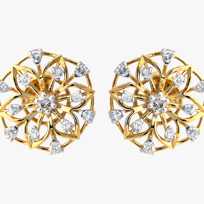 14K Hallmarked Gold | Natural Diamond Tops 4TPSJ518