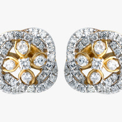 14K Hallmarked Gold | Natural Diamond Tops 4TPSJ520