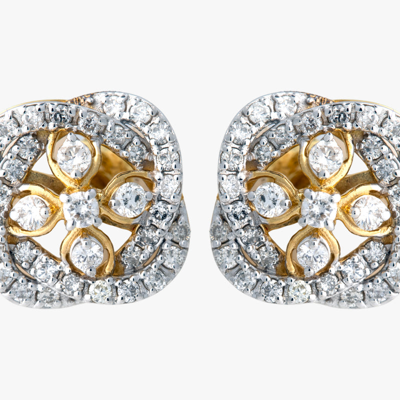 14K Hallmarked Gold | Natural Diamond Tops 4TPSJ520