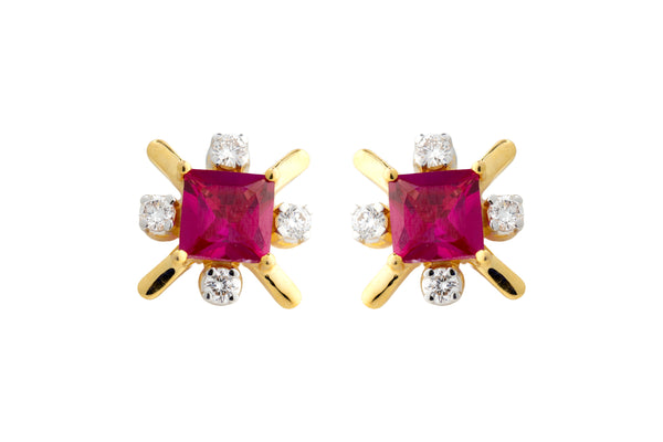 14K Hallmarked Gold | Lab Grown Diamond Tops 4TPSJ525