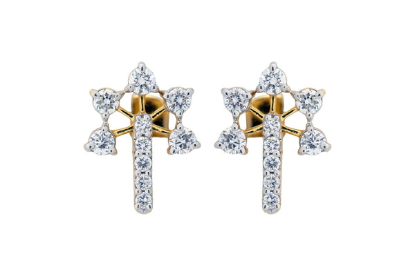 9K Hallmarked Gold | Lab Grown Diamond Tops 9TPWA312
