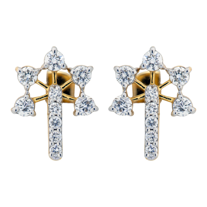 9K Hallmarked Gold | Lab Grown Diamond Tops 9TPWA312