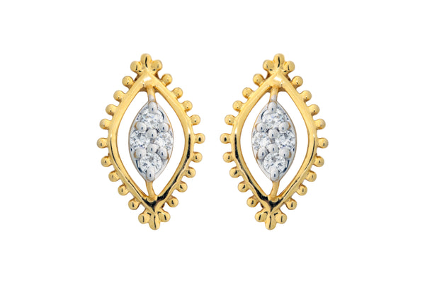 14K Hallmarked Gold | Lab Grown Diamond Tops 4TPX320