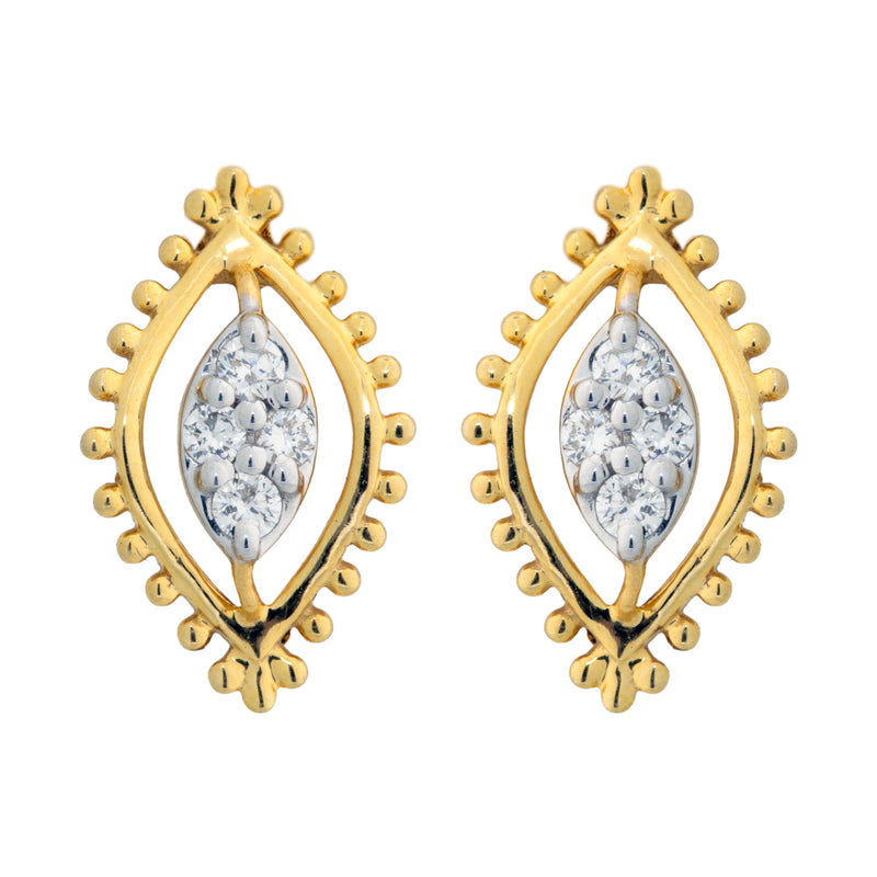 14K Hallmarked Gold | Lab Grown Diamond Tops 4TPX320