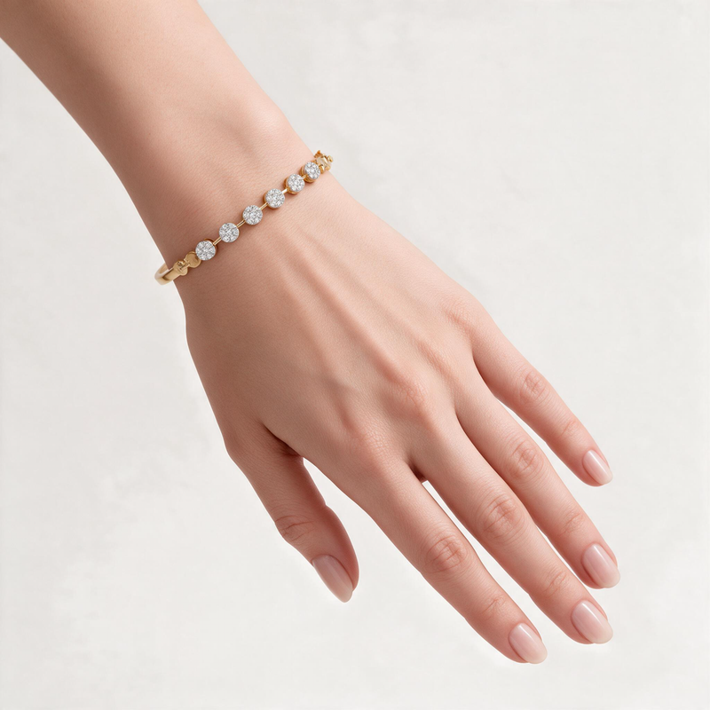 14K Hallmarked Gold | Lab Grown Diamond Bracelet 4BRSJ099